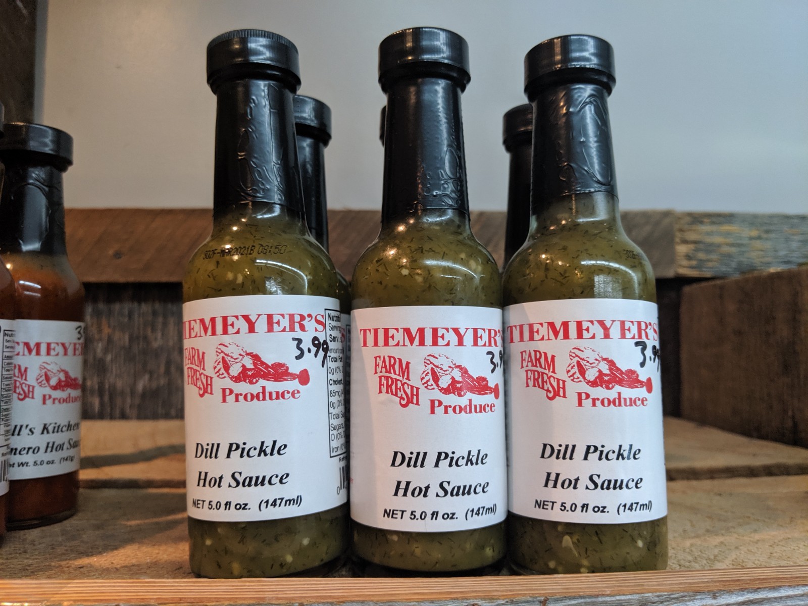 Dill Pickle Hot Sauce 5oz bottle Tiemeyers Market