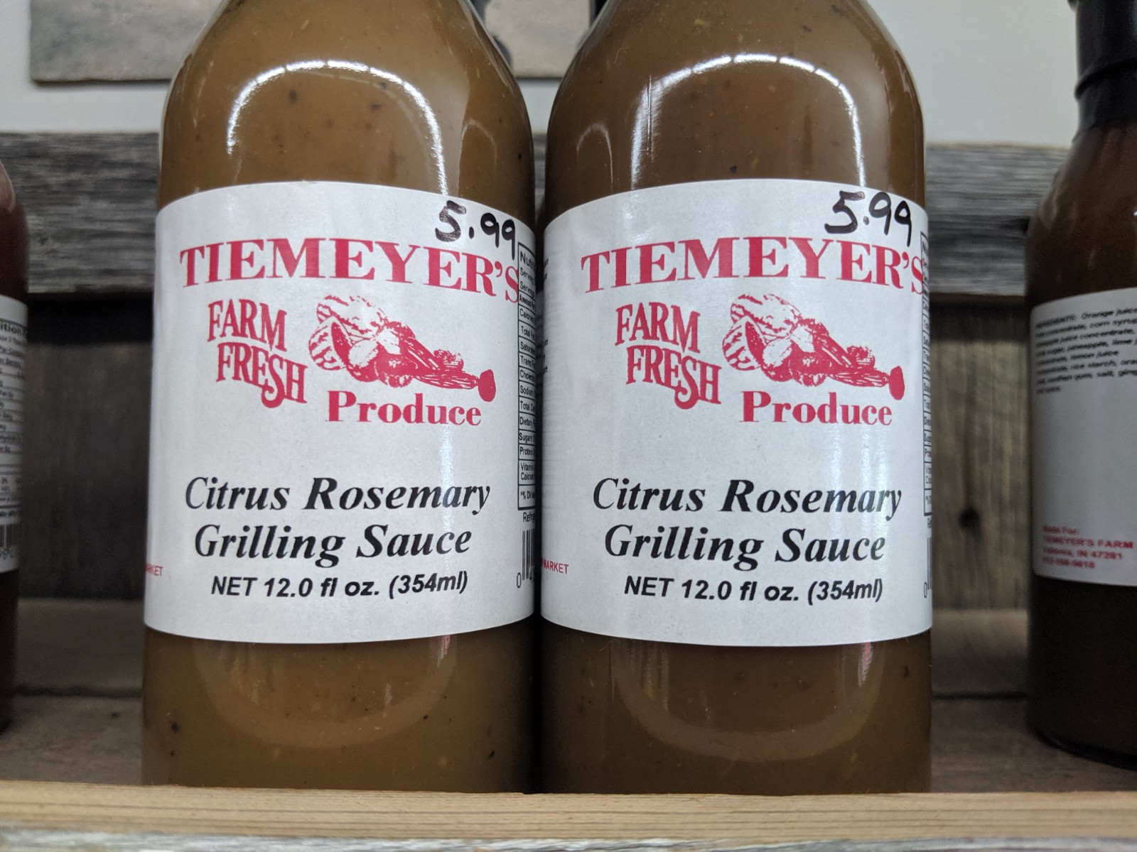 Citrus Rosemary Grilling Sauce 12 oz bottle Tiemeyers Market